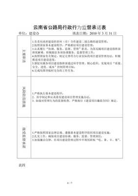 云南省交通運輸廳及公路局行政行為監(jiān)督制度登記表介紹